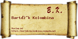 Barták Kolombina névjegykártya